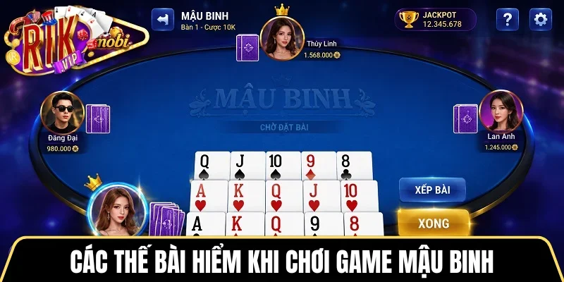Các thế bài hiểm khi chơi game Mậu Binh
